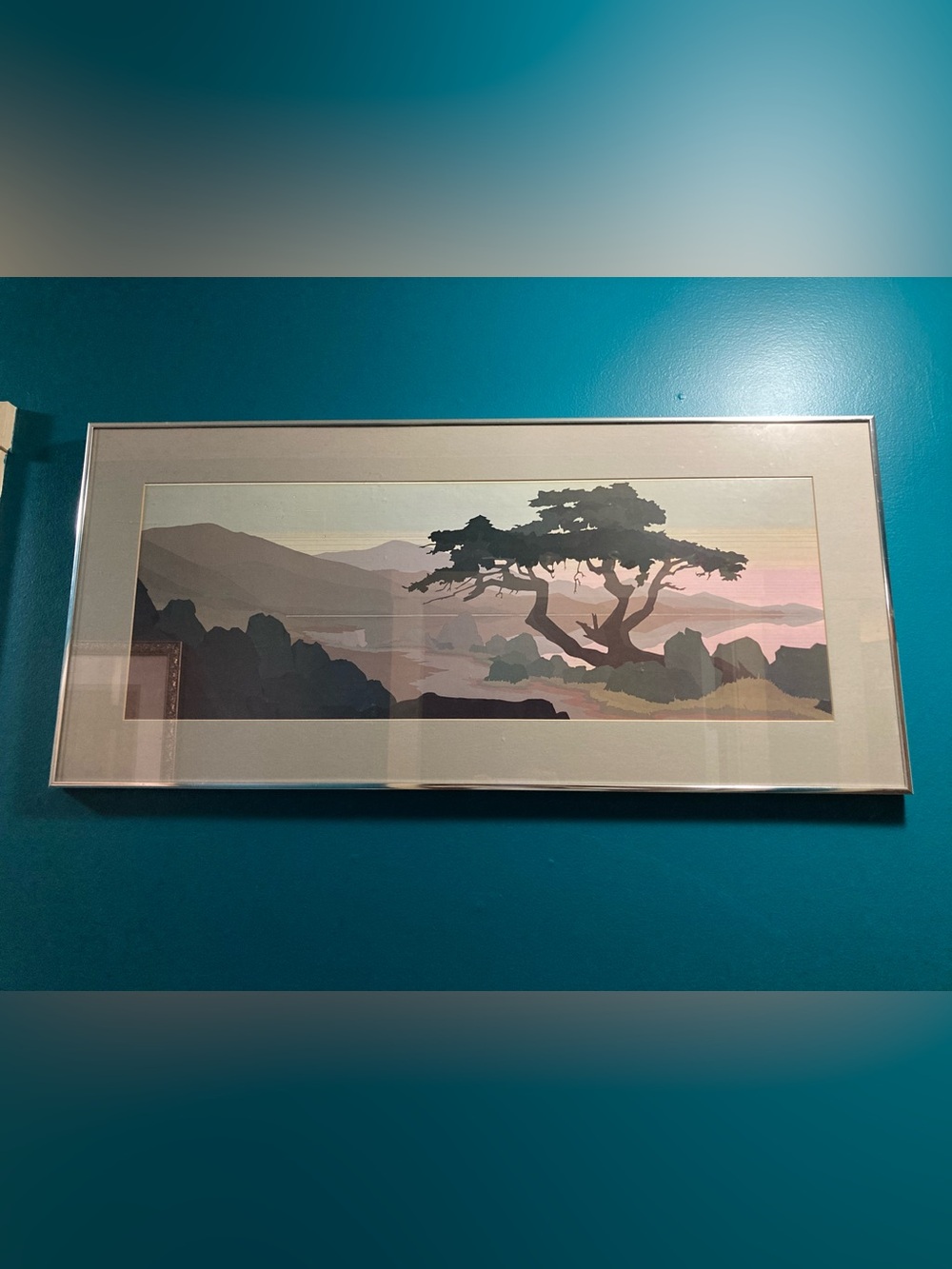 Professionally framed vintage Jerry Shurr “Point Lobos” print 80’s